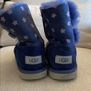 Blue with stars ugg boots.